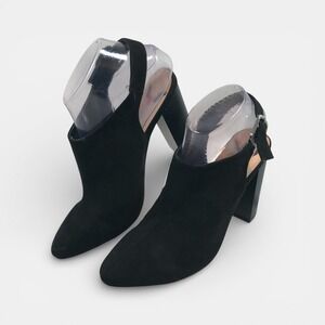 Penny Loves Kenny 95946-9/Flute Black Ankle Strap Block Heels Womens US 7.5‎